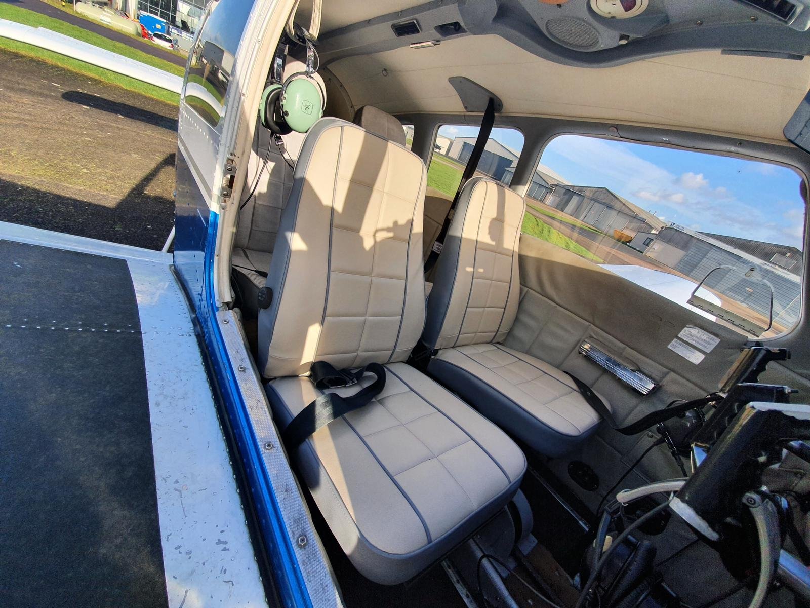 Light grey specialist aircraft or cockpit seats